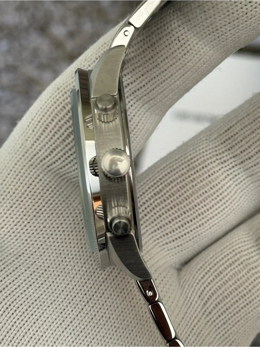 Emporio Armani Stainless Silver Bracelet Watch with Blue Dial men’s